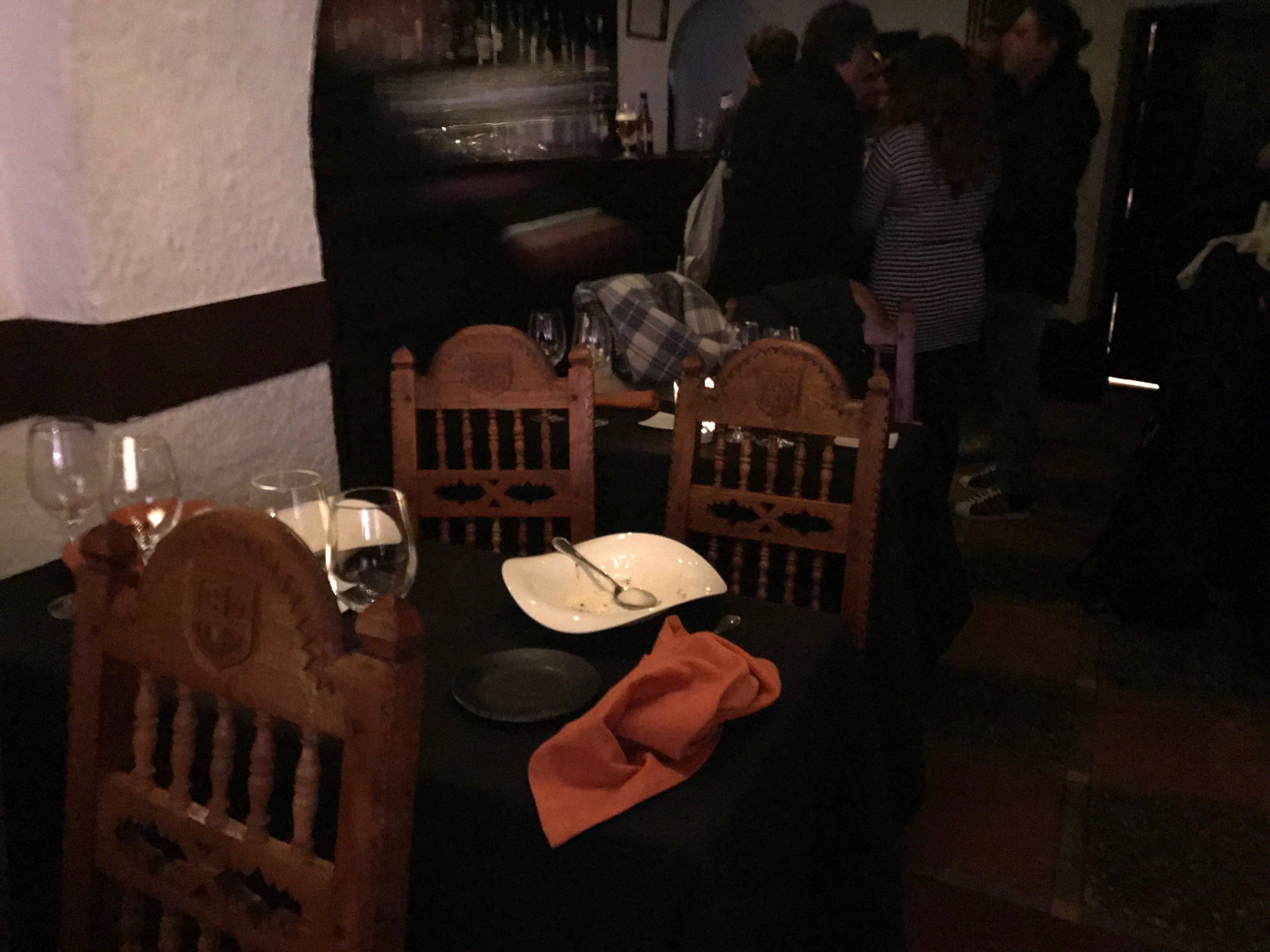 Our dinner date table