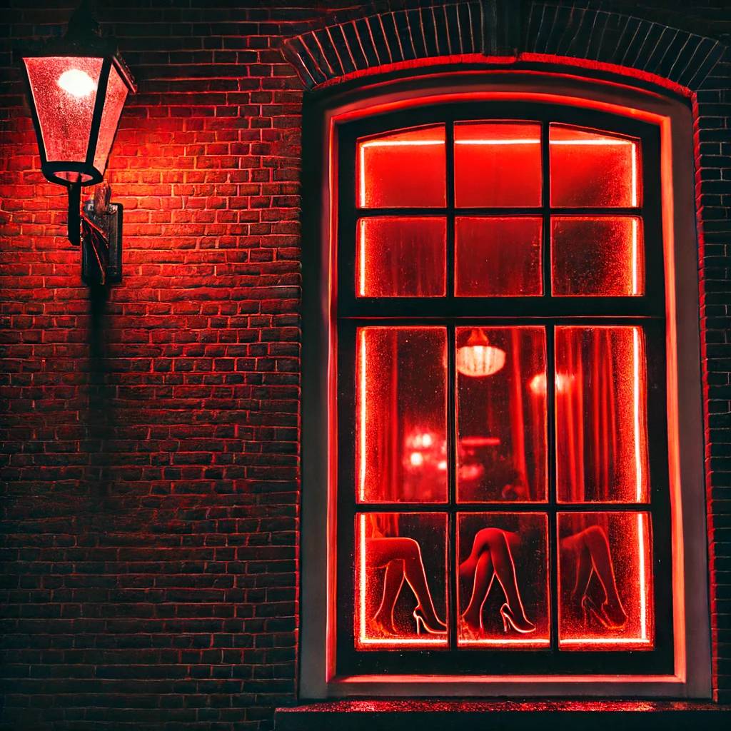 Red windows in Amsterdam