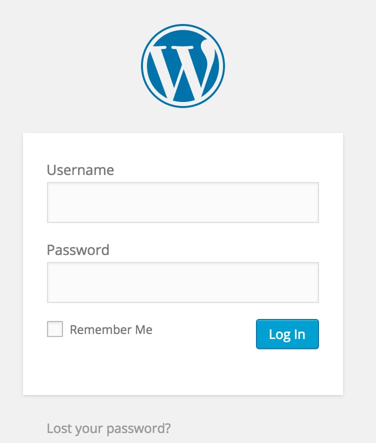 Log In to WordPress 