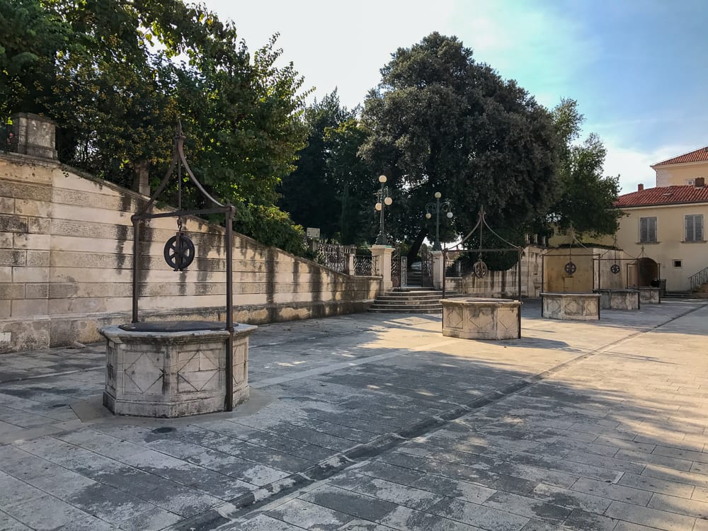 Five Wells Square in Zadar, Croatia