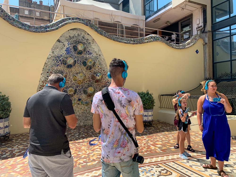My sister took a photo of me touring Casa Batlló