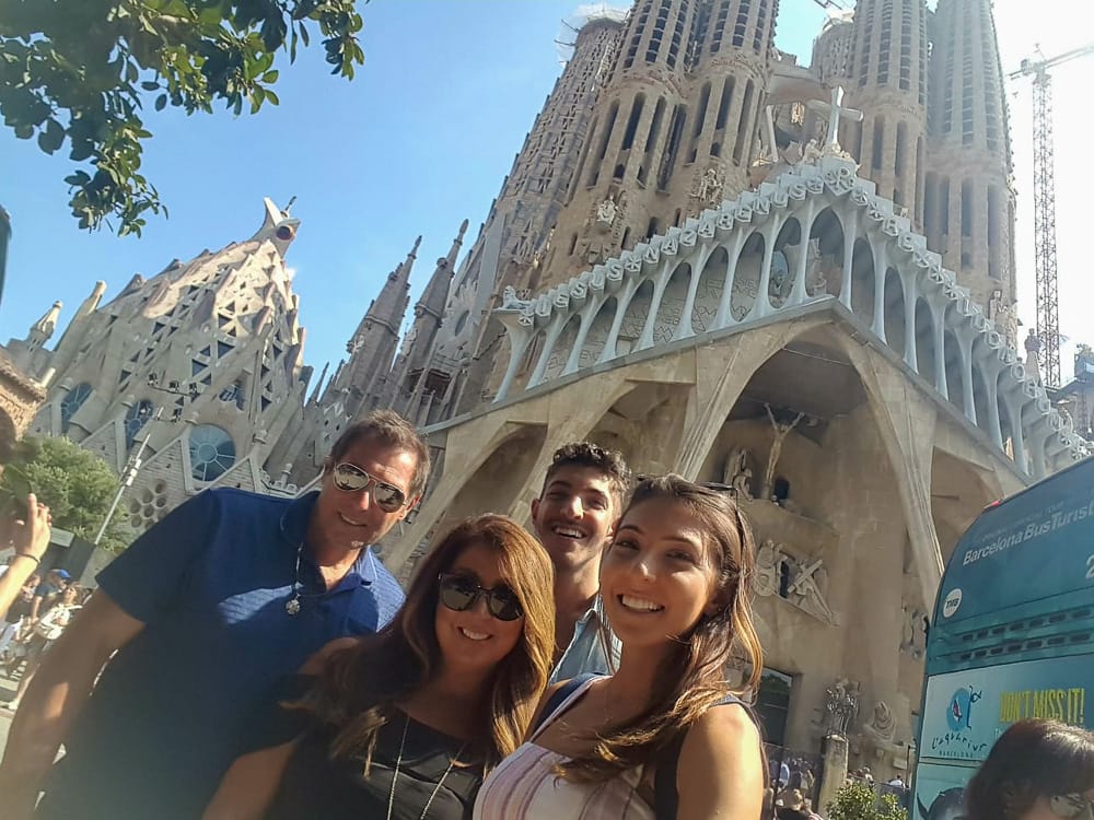 My family at La Sagrada Familia