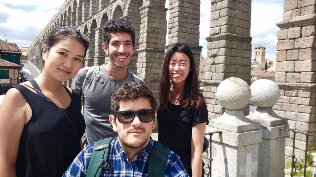 My friends at the Aqueduct of Segovia