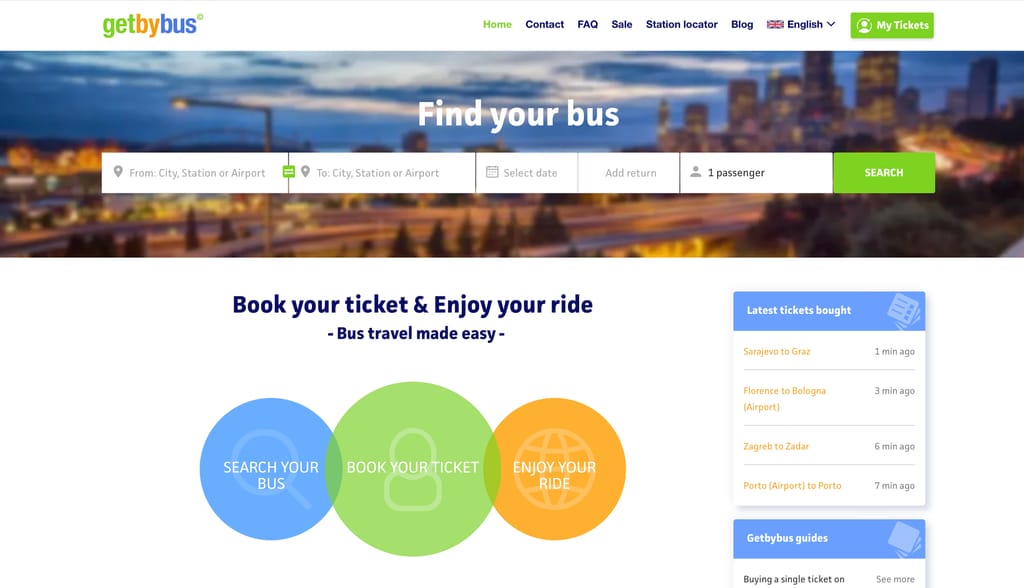 The GetByBus Website