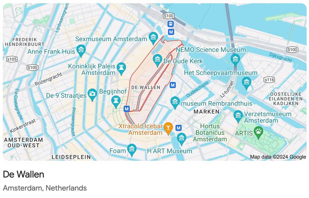 Red Light District on map