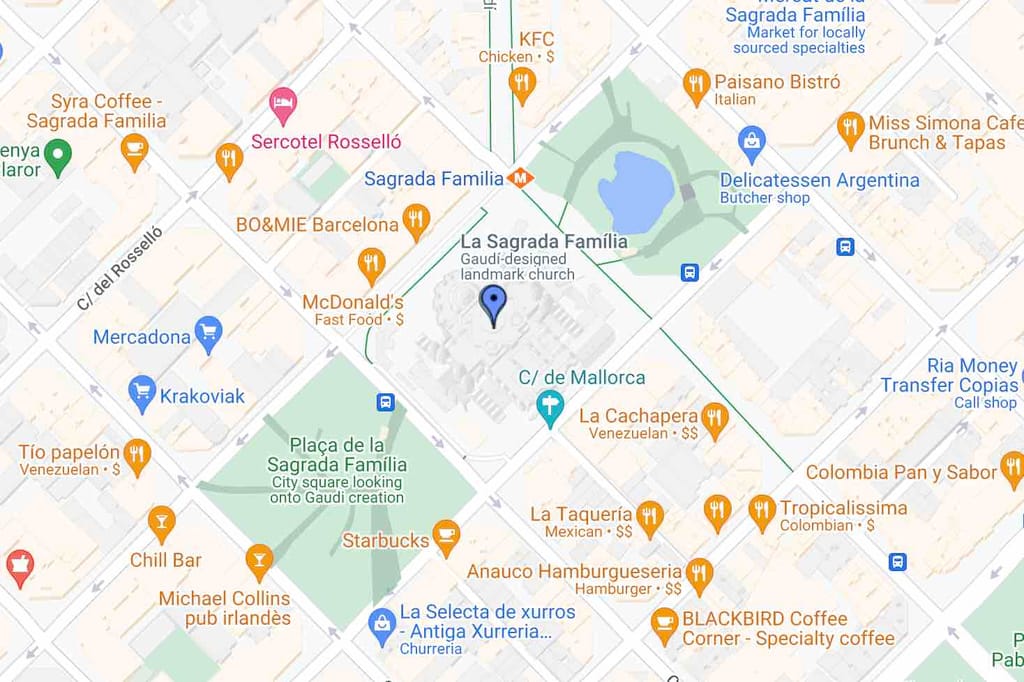 La Sagrada Familia on Google Maps