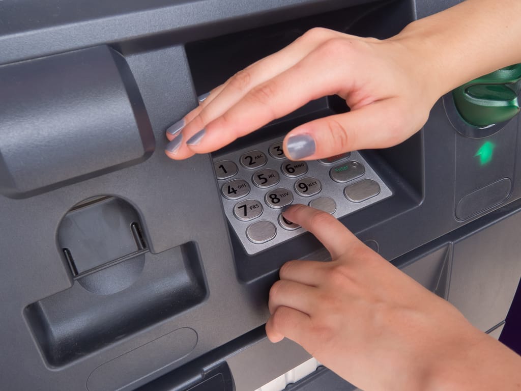 Enter PIN at the ATM