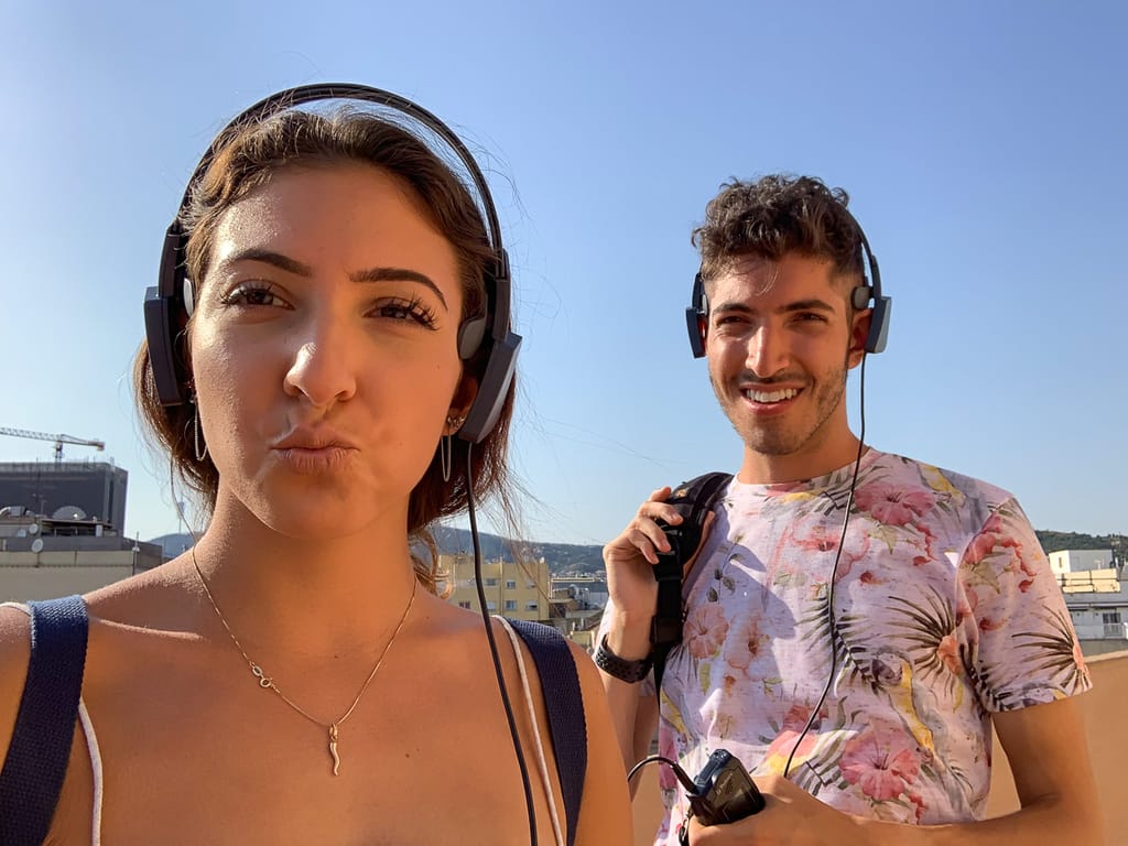 Touring Casa Mila with my sister