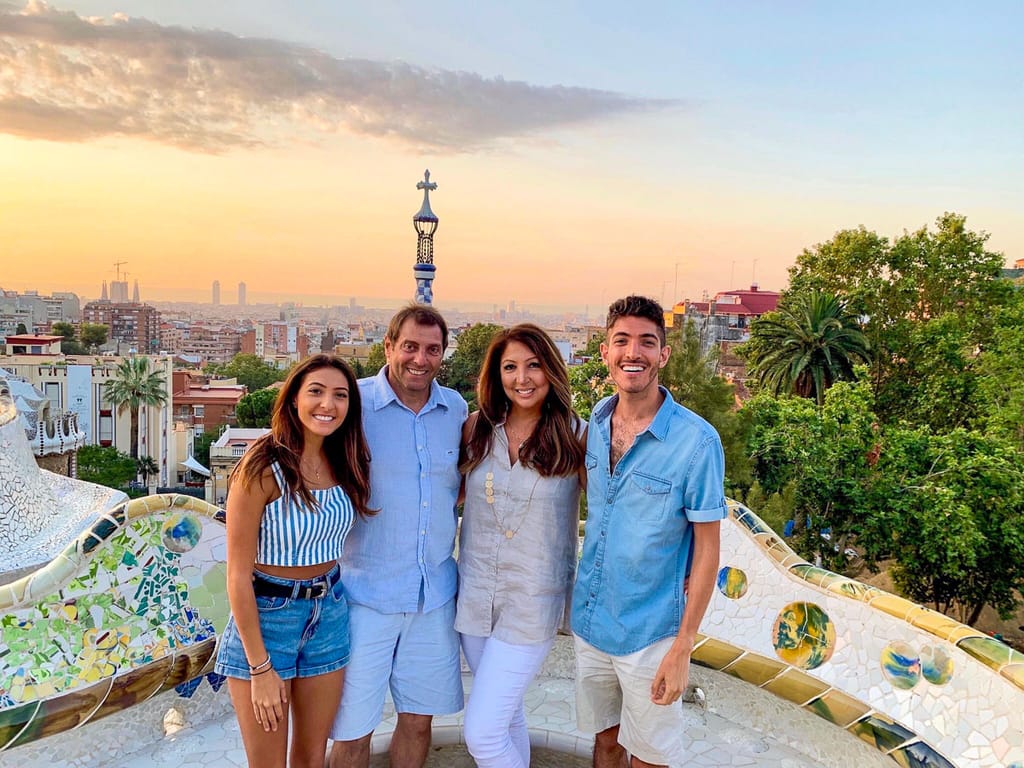 The mosaic seats at Park Guell
