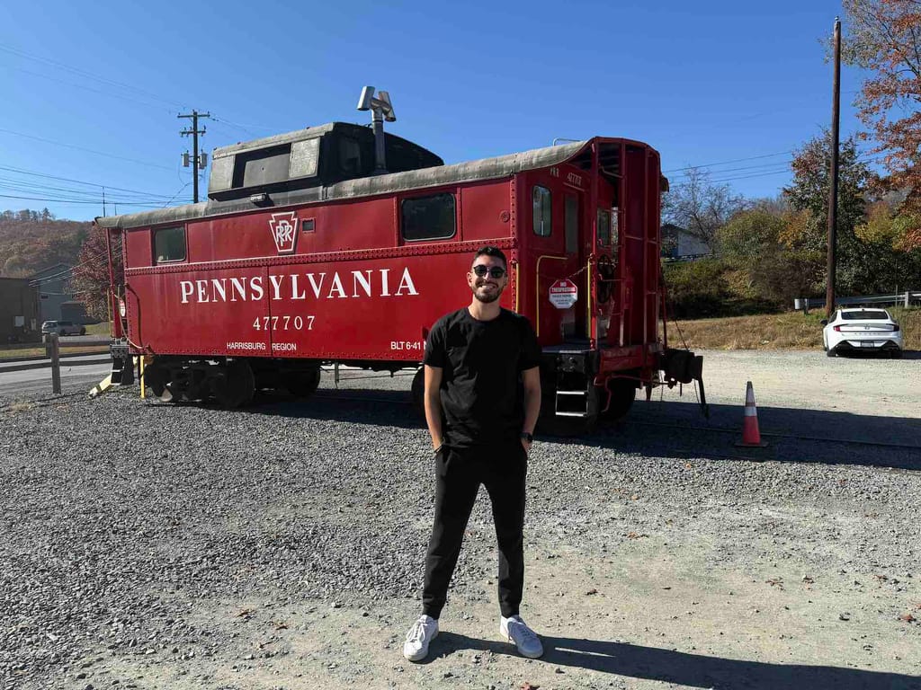 Me at the Pennsylvania Rail Bike station