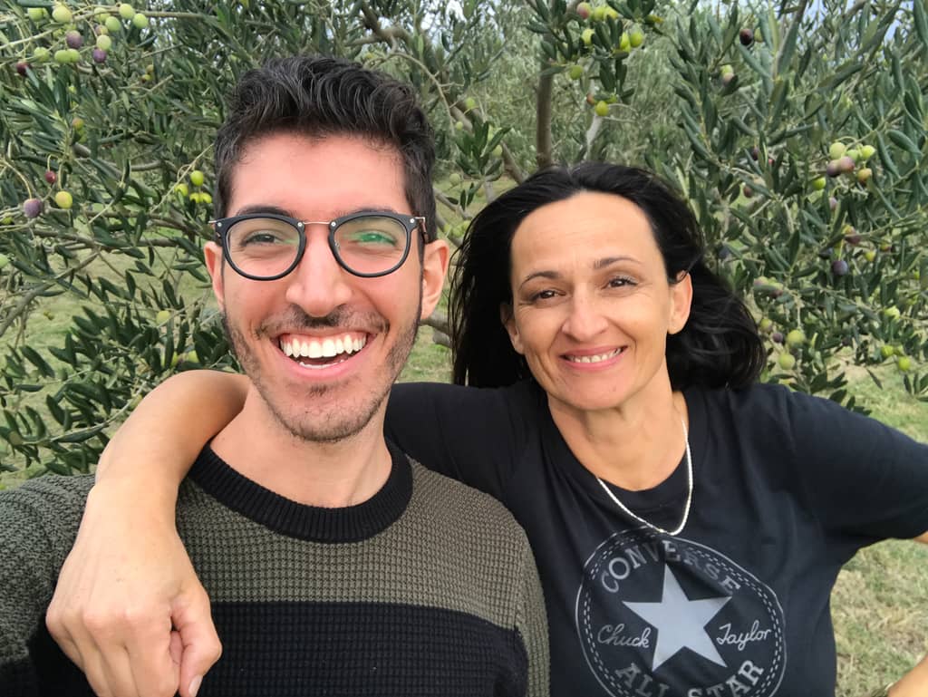 Having fun at the olive grove in Croatia