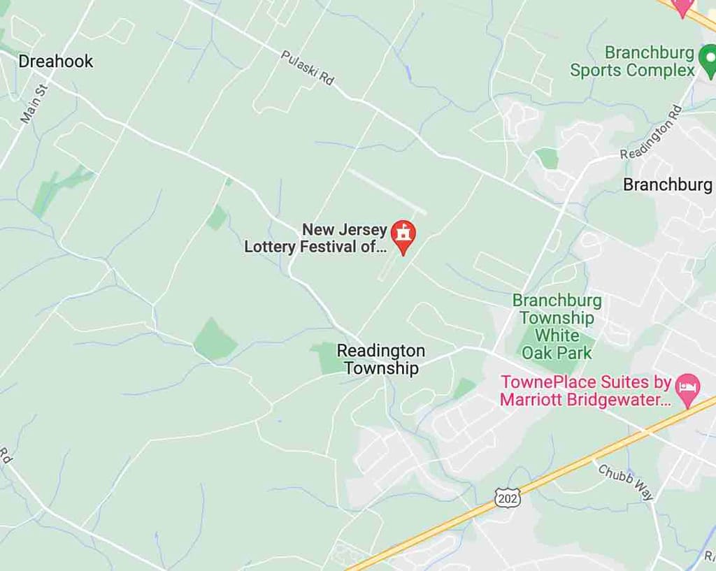 Map of the NJ Lottery Festival of Ballooning