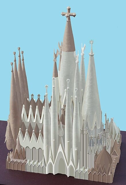 The remaining parts of La Sagrada Familia pending construction.