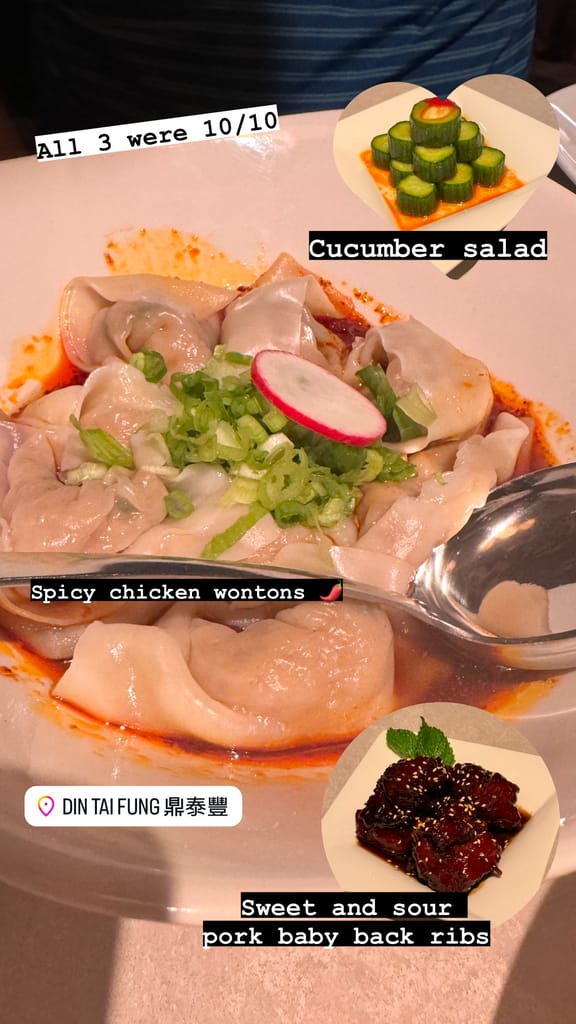 Appetizers at Din Tai Fung New York City