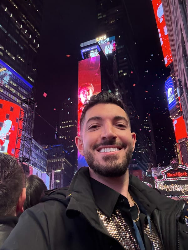 Rocky in Times Square, New Year’s Eve 2024 to 2025