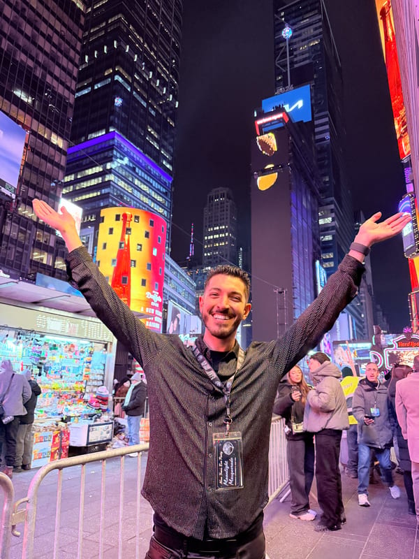 Rocky in Times Square, New Year’s Eve 2025 to 2026