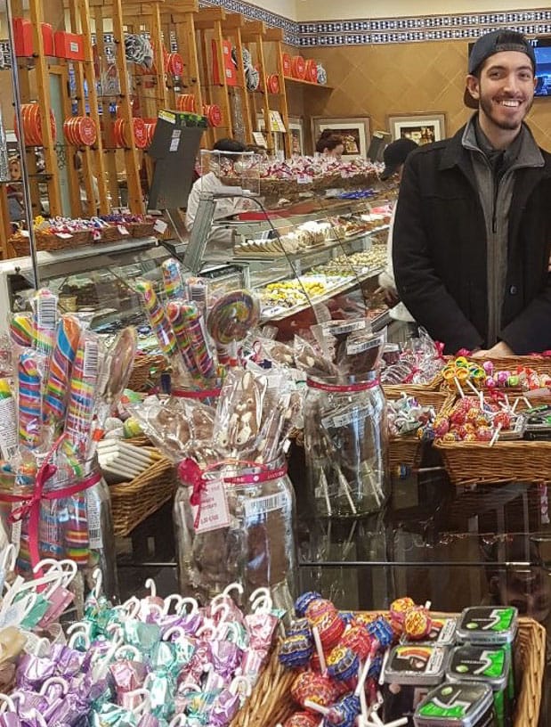 Rocky shopping for sweets in Toledo