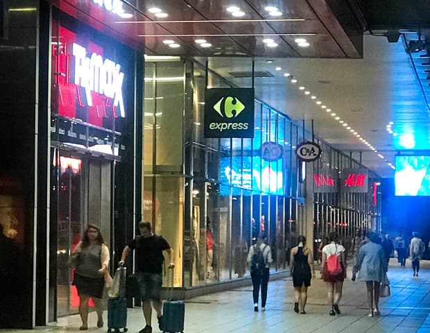 A T.K. Maxx storefront in a Warsaw shopping centre