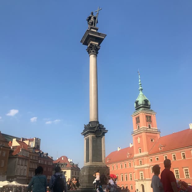 Sigismund's Column standing in Castle Square