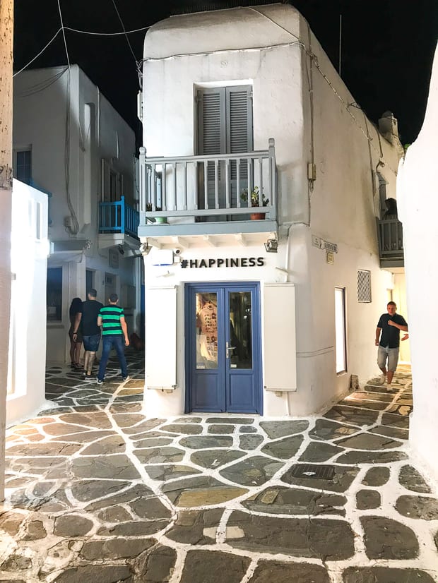 White buildings in Mykonos