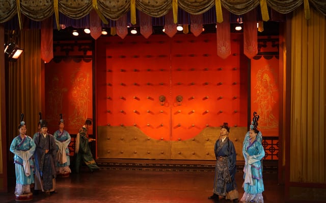 An indoor stage show about the emperor in Wuxi