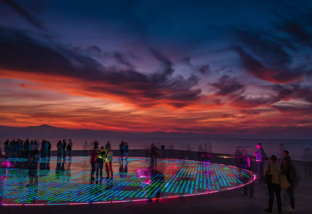 Greeting the Moon at Zadar’s Greeting to the Sun