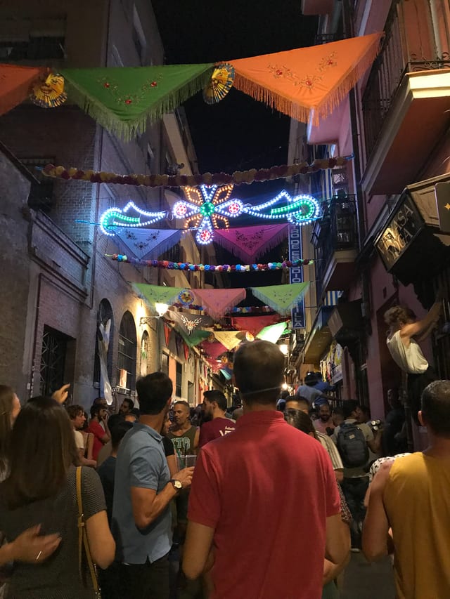 A verbena street festival in Madrid