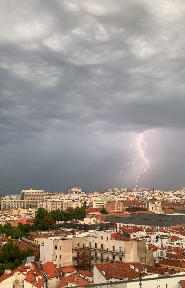 Thunderstorm in Madrid