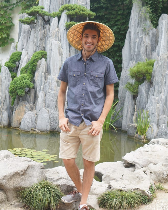 Rocky exploring the Lingering Garden in Suzhou