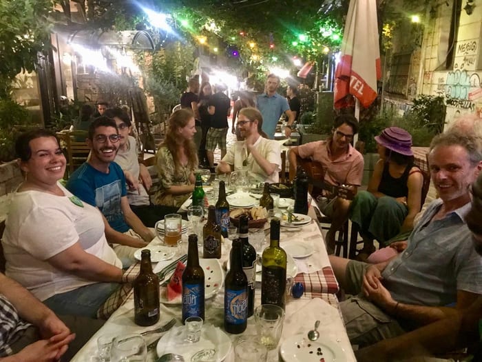Dinner in Exarcheia.
