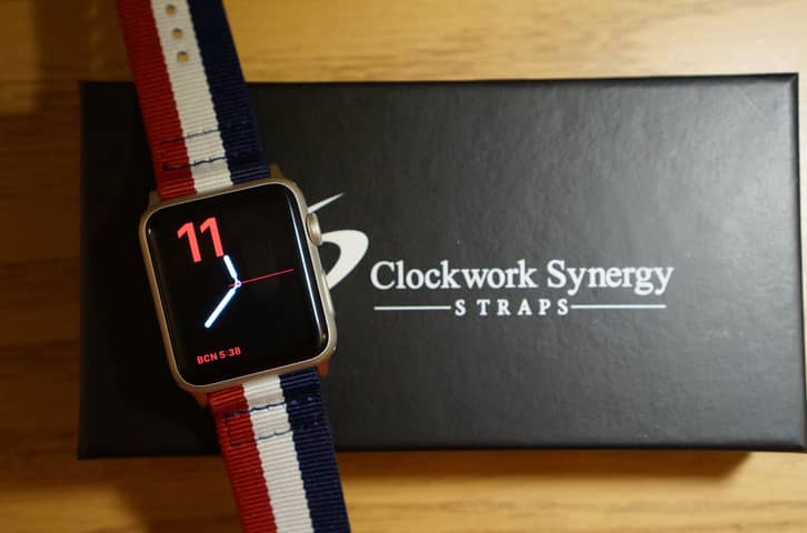 Review of the Red White and Blue NATO Apple Watch Band from Clockwork Synergy