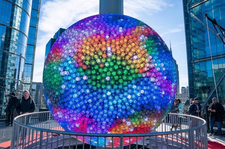 I Went Inside NYC’s One Times Square to See the New Constellation Ball and Skywalk 🪩🎊