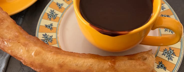 Dipping Churros in Chocolate at Chocolatería San Ginés