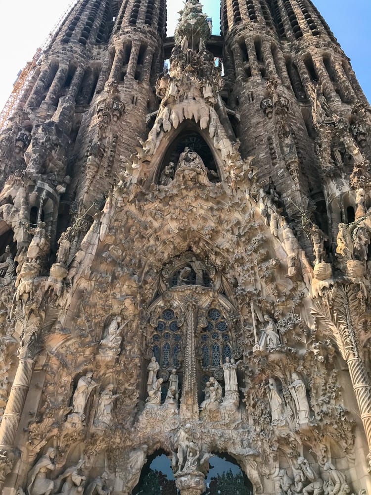 The nativity facade at La Sagrada Familia