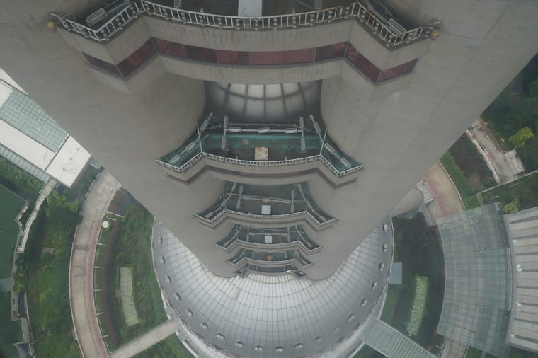 The view from the Oriental Pearl Tower