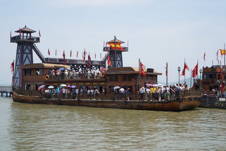 On the boat at Wuxi
