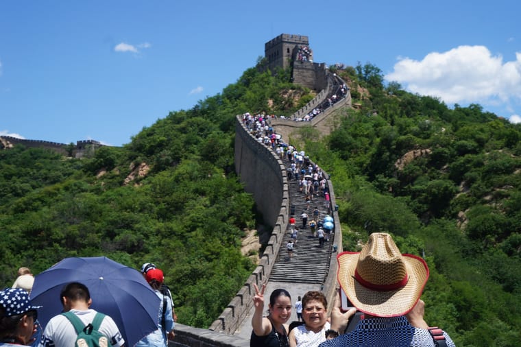 Steps on the Great Wall of China