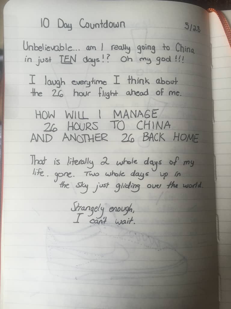 10 Day Countdown Until China