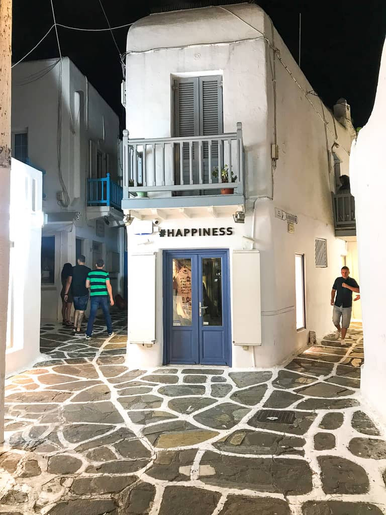 White buildings in Mykonos