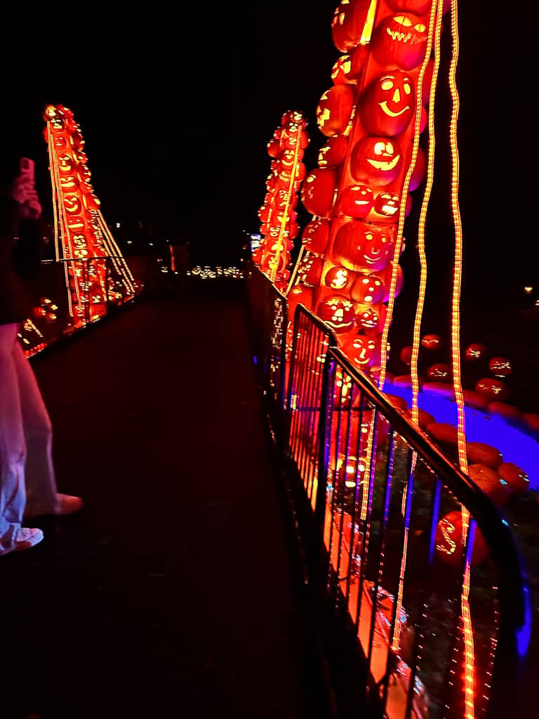 Pumpkin bridge at the Great Jack O'Lantern Blaze