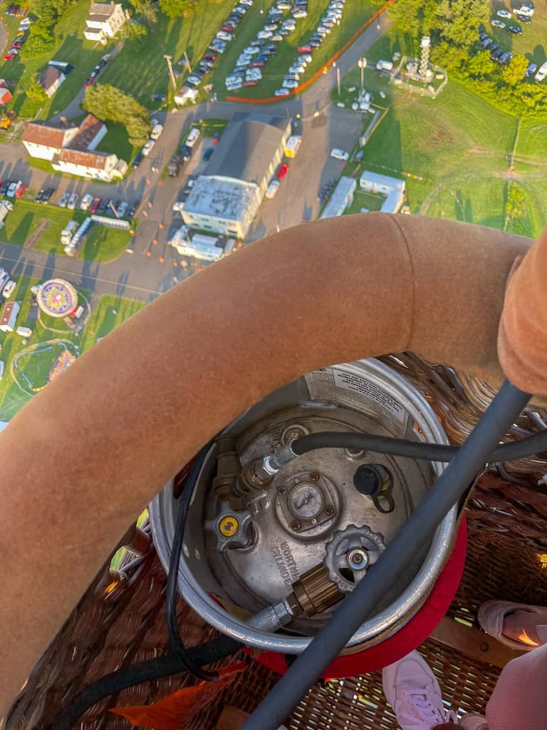 The tank of the hot-air balloon