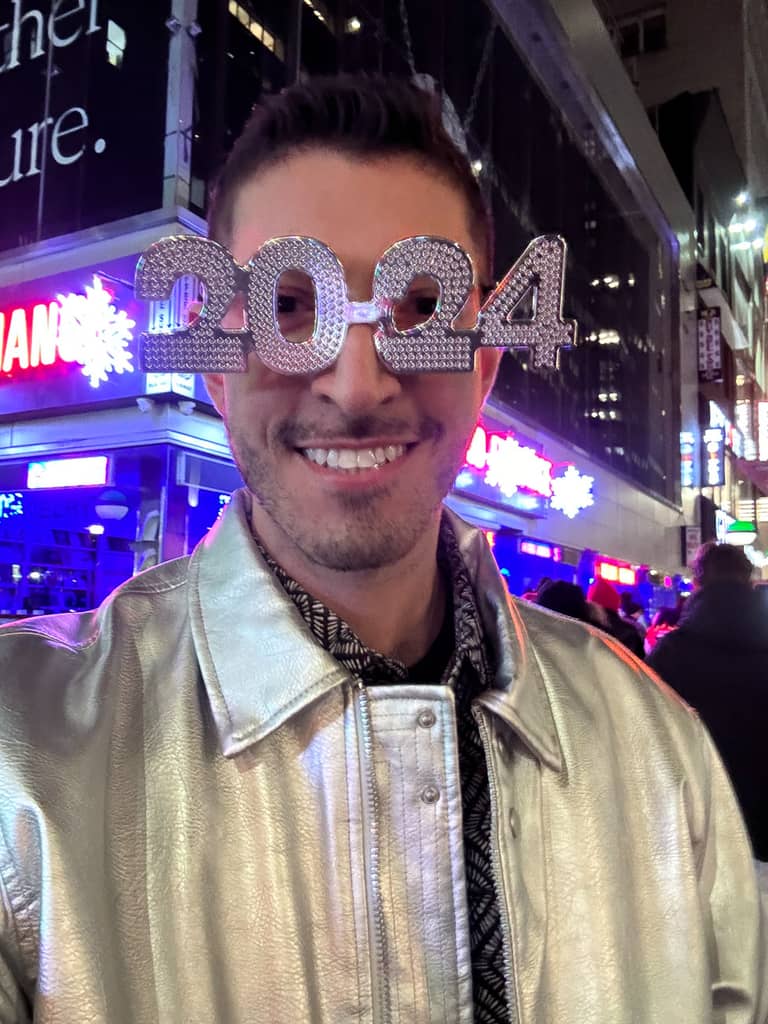 Buying New Year's Eve Props like glasses