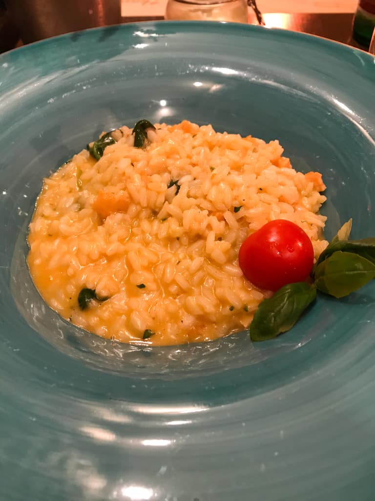 Seafood risotto with Adriatic shrimp and truffles