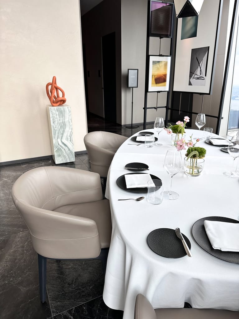 Table at Centurion Lounge