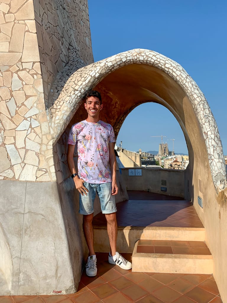 Gaze into the distance: you can see La Sagrada Familia.
