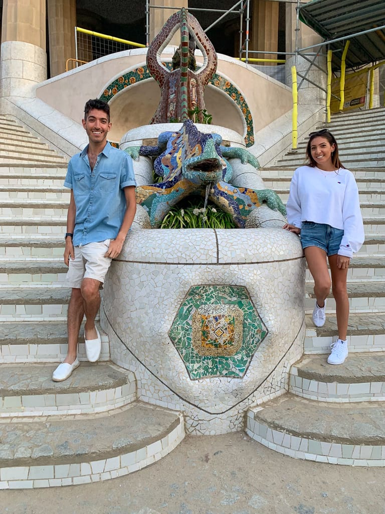 Parc Guell famous staircase from the Cheetah Girls 2 movie