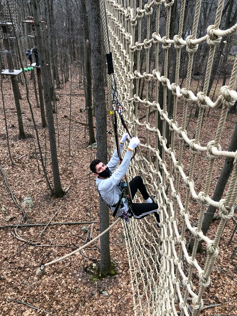 Landing on the net