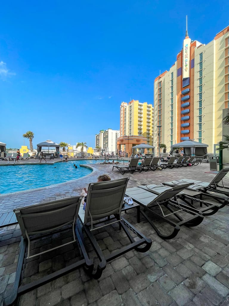 Lounge chairs at Club Wyndham Ocean Boulevard