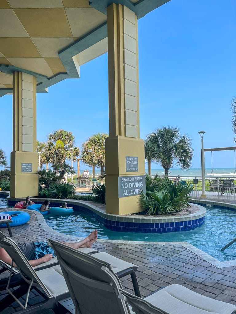 The lazy river at Club Wyndham Ocean Boulevard