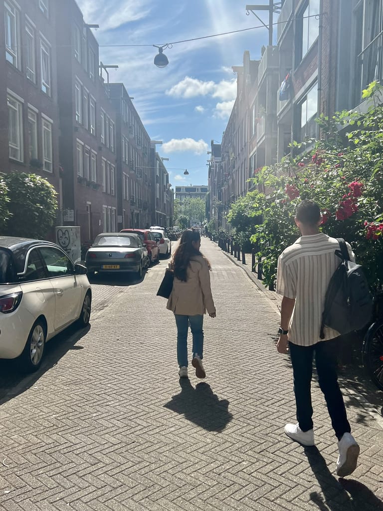 Rocky and Schatze roam Amsterdam
